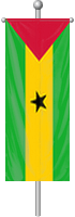 Nationalflagge SÃ£o TomÃ© und PrÃ­ncipe