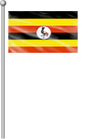 Nationalflagge Uganda